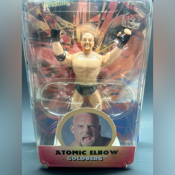 WCW 1998 ATOMIC ELBOW GOLDBERG ACTION FIGURE Brand New In Package Toymakers - Picture 2 of 9